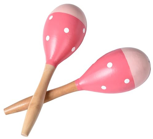 Maracas for Adults Kids Babies, Wooden Maracas Shaker Musical Instrument
