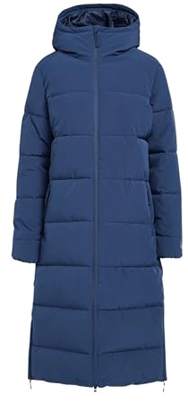 NORTH RIDGE Women’s Roaming Jacket with Generous Cosy Hood & Zipped Hem Vents, Warm, Insulated & Water-repellent Longline Winter Coat (UK, Numeric, 18, Regular, Regular, Navy)