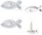 TheStriven 2 Stück Fisch Gießform Kerzenhalter DIY Fisch Kerzenhalter Silikonform Fisch Kerzenhalter Fische Gießform Fisch Silikonform Kerzenhalter für Stabkerze Silikon Kerzenformen