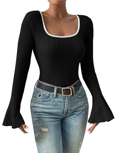 2024 Meine Bestellungen Langarmshirts für Damen durchsichtige Button up Bluse Rucksack Damen klein sportlich Sportshirt Damen Kurzarm schwarz top ärmellos Damen elegant