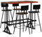 ShCuShan Bar-Set 5-TLG. Altholz Massiv Mehrfarbig Hochtisch Mit StüHlen Set Kellerbar