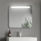 Home Glow Venti 60cm Badspiegel mit Beleuchtung Quadratischer Badezimmerspiegel mit LED Beleuchtung LED Spiegel mit Berührungsschalter