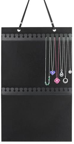 Schmuckhalter für die Wand, 32 Haken, Wandmontage, große Kapazität, zur Aufbewahrung von Halsketten, Schmuck, weich, für Wände, Kleiderschränke, Türen