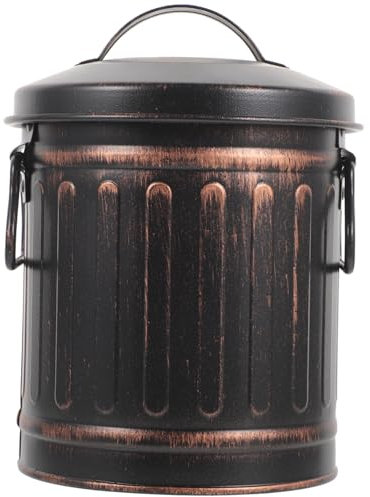 KITANDOVE 1stücke Feuerstelle Ascheeimer Eisen Multifunktionale Kohlen Aschebehälter Für Grill Und Kamin Mit Strapazierfähigem Griff Für Außenbereiche Vintage-Design Schwarz