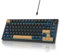 SbocKeeb Mechanische Tastatur Kabellos 75% mit Knopf, TKL Gaming Tastatur 75 Prozent Amerikanische QWERTY RGB Bluetooth/2.4G/USB PBT Tastenkappen, Hot-Swap für Mac/Win(V400pro-BlueSamurai-B)