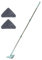 Trapeador triangular de limpieza multifuncional, trapeador triangular con cabezales triangulares, mopa de limpieza giratoria de 360 grados para limpiar ventanas y paños para suministros de limpieza,