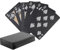 SWINILAYA Jeux de Cartes, HD Jeu Carte en PVC Étanche Feuille d'or avec La Boîte-Cadeau, Jeu de Carte 54 Parfait