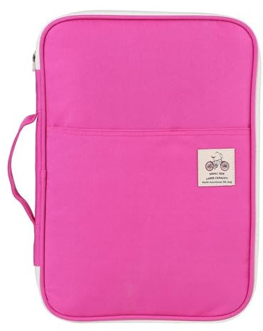 Dokumentenmappe A4-Zubehör, Federmäppchen, Aufbewahrungstaschen, Dokumententasche, Aktenordner, Portfolio-Organizer, Computer, Notebook, Reißverschlussetui, Schule, Büro Dokumententaschen(Pink)