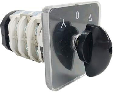 Rotationsschalter. YMZ12-32/4 Wahlschalter Starter Stern/Dreieck Elektrischer Umschalter-Drehnockenschalter 32A 4-polige 3-Positionen-Splitterkontakte