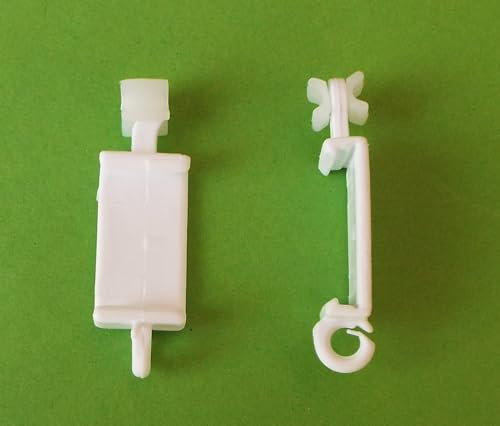 myraumdesign 4 Clipshalter mit X Gleiter für Paneelwagen bei Aluminium Schiebegardinen und Flächenvorhängen