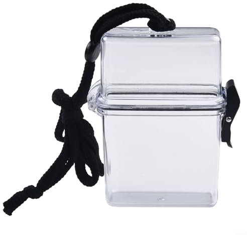 Étui de sport étanche pratique avec corde, rangement hermétique pour clés et cartes pendant les activités nautiques (transparent)