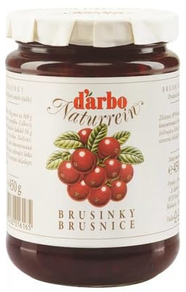 2x Mirtilli rossi 450g Marmellata selezionata, meno dolce
