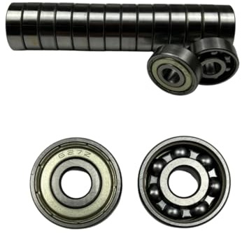 SET 16 CUSCINETTI ABEC 1 ACCIAIO Pattinaggio artistico Roller Skating Bearings 627