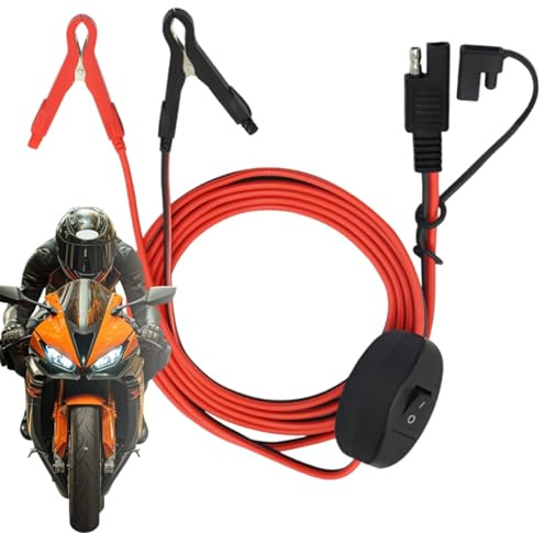 SAE Cable - Battery Charger Extension Cable with Button,Quick Connector, SAE Adapter for Car ATV Trailer Lawn Mower RV Tractor