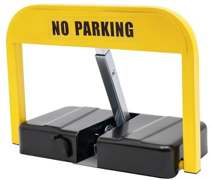 CHFUNE Parkplatzsperre, Parksperre mit 2 Fernbedienung Elektrisch Fernbedienung Parksperre Parkplatz Absperrung Schutzart IP67 für Garage, Parkplatz