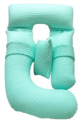 Nookish Schwangerschaftskissen – ergonomisches Ganzkörperkissen zur Entlastung von Rücken & Bauch – höhenverstellbares 3-in-1 Seitenschläferkissen & Stillkissen – weich, atmungsaktiv, waschbar