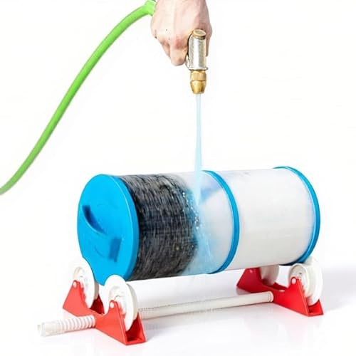 Nodipool NODI Roller – Rotierender Kartuschen-Reiniger Pool & Spa | Reinigt in 1 Min | Spart 90% Wasser | Sauber & Mühelos | Kompatibel mit 95% der Kartuschen | Starker Strahl oder Hochdruckreiniger