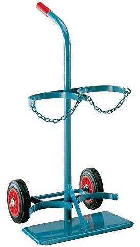 SCAPP Gasflaschenwagen für 2 x 20L Gasflaschen, mit Vollgummi-Reifen