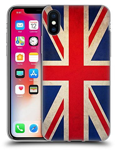 Head Case Designs Great Britain UK Bandiere Vintage Custodia in Gel [Protezione di Grado Militare] Compatibile con Apple iPhone X/iPhone XS
