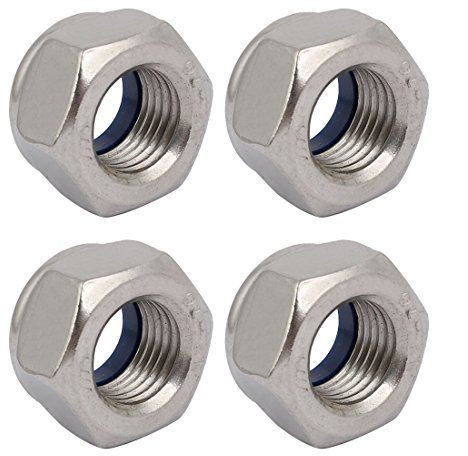 sourcing map 4pcs Sechskantmuttern M14 x 1.5mm Neigung Metrisch Feingewinde 304 Edelstahl DE de