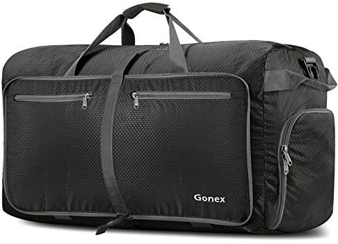 Gonex Leichter Faltbare Reise-Gepäck 150L Duffel Taschen Sporttasche für Reisen Sport Gym Urlaub Grau