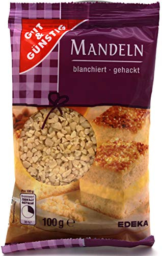 Gut & Günstig Mandeln blanchiert und gehackt, 5er Pack (5 x 100g)