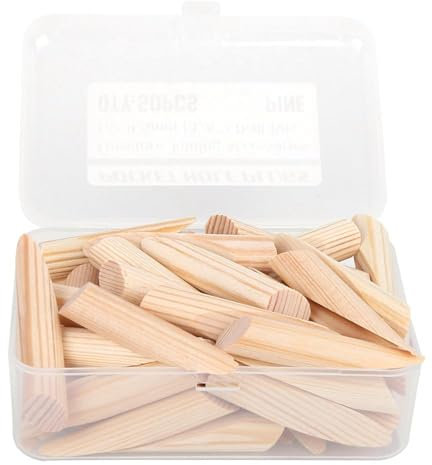 50 Stück hölzerner Taschenlochstopfen, Holzbearbeitungsschrauben Stopfen Kit Kiefernholzbohrwerkzeuge für verschiedene Schräglöcher Tischlerhandwerk