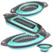 BXXY Set of 3 Collapsible Kitchen Colander/Strainer Perfect for Draining Pasta Vegetable Fruits (Turquoise(3Pcs)