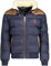 Geographical Norway Abramovitch Men - Manteau Chaud Fourrure Automne Hiver - Veste Chaude Homme Blouson Manches Longues Coupe Vent Parka Style - Cadeau Ideal Hommes (Marine 5XL-Taille 8)