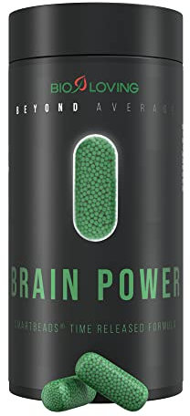 Beyond Average BRAIN POWER | mit Grüntee, Cholin & Vitaminen | unterstützt Konzentration & Leistungsfähigkeit | Gaming Nutrition | 230 Kapseln