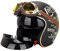 RUTXE Retro Motorrad 3/4 Halbhelm Moped Pilot Helm Jethelme Mit Sonnenblende Brille Vintage Roller Jethelm Cruiser Chopper ECE/DOT Approved (Lucky 13) (59~60cm L)