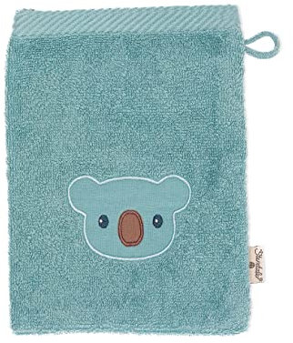 Sterntaler Baby Unisex Waschhandschuh Baby GOTS Doppelpack Waschhandschuhe Kalla - Waschlappen Kinder, Babywaschlappen - Bio - blau meliert