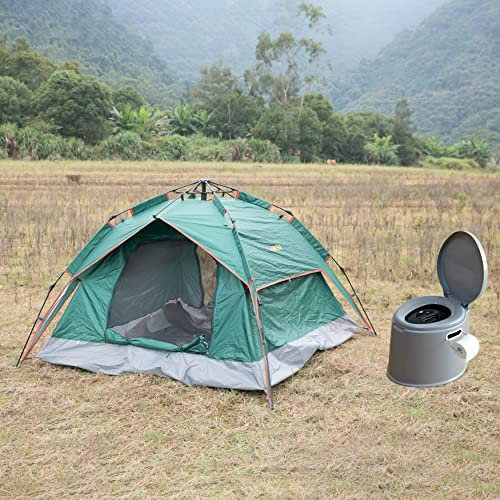 Tragbare Reise-Toilette mit Pop-Up-Zelt, Sonnenschutz für Camping und Wandern