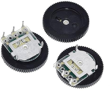 10pcs B103 16x2mm 10 km Ohm Double Dial Taper Volume Rad Duplex Potentiometer