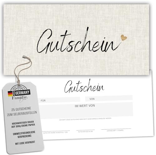 25 Blanko Gutscheine zum selbst Ausfüllen Nagelstudio Friseur Kosmetik Massage Wellness Fußpflege Blanko Gutschein Vorlage Gutscheinkarte Geschenkgutschein (Gutschein)