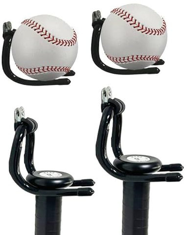 AUXPhome 4 Stück Baseballschläger-Ständer, Baseball-Halter, Aufbewahrung, Aufhänger, Wandmontage, Sport-Memorabilien und Sammlerstücke, Halterung für Baseballschläger und Bälle, Display für