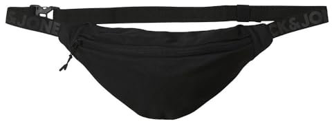 JACK & JONES Herren JACCRIS BUMBAG Bauchtasche 12257305 ,Black/Detail:meteorite ,Einheitsgröße