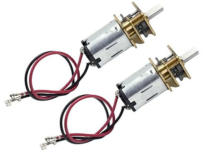 CHANCS Micro Reduction Motor Geared Motor N20 Shaft Length 7.5MM DC 5-6V 44-52RPM Speed Reduction DC Gear Motor for Robot Model 2PCS