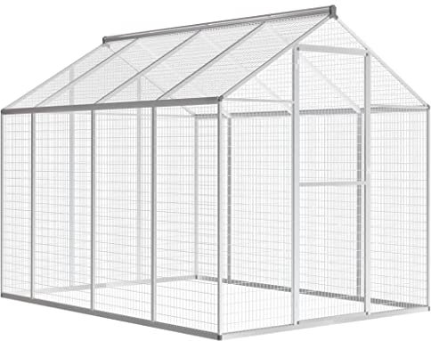 Pet Supplies-Outdoor Voliere, Aluminium, 178 x 242 x 192 cm, Tier- und Haustierbedarf