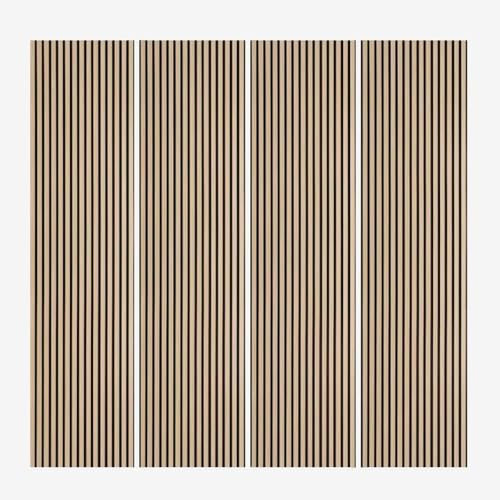 4 x Akustikpaneele aus Holz Nussbaum 240x60cm für Wand Kover-W