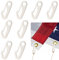 8 PCS Flag Pole Clip Wind Flag Pole Snap Hooks Flag Clips Flag Nylon Rope Accessory Garden Flag Clips Anti Wind Flag Hooks Rings Kit for Connect Fixed Flags and Ropes (White)