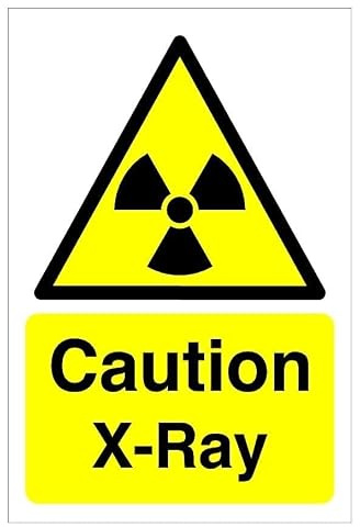 Caution X-Ray Safety sign -1.2mm Rigid plastic 150mm x 100mm