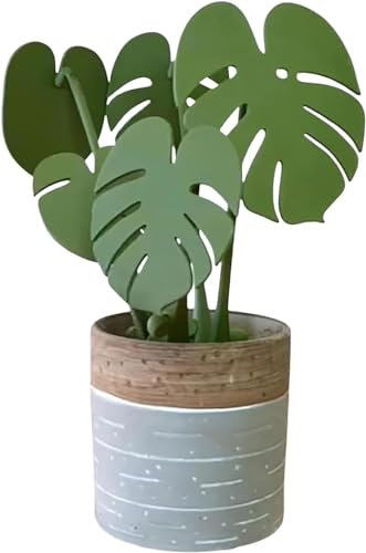 Monstera Coaster Plant Magnetic,Monstera Plant Coaster Tree,Monstera Plant Coaster,2024 New Creative 3D Printed Green Leaf Drink Coasters,Tropical Home Decor,Plant Coasters,Monstera Coaster Set (1PC)