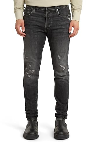 G-STAR Herren 3301 Slim Jeans, Blau (Worn in Black Metal Restored 51001-D497-H101), 31W / 34L