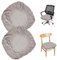 CAREDGO 2 Stück Sitzbezug Stuhl Stuhlhussen 38-50cm Stuhlüberzug Bürostuhl Hussen Stuhl Esszimmerstühle Stretch Bezug für Stühle Waschbar Drehstuhl Hussen Stuhl Sitzbezug Sitzschutz (Hellgrau)