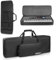 SUNDOY Full Padded Keyboard Gig Bag, 76 Keys Electric Piano Case with 600D Nylon Oxford Cloth, 10mm Cotton Padding, Large Accessory Pocket (120x48x15.5-CM)