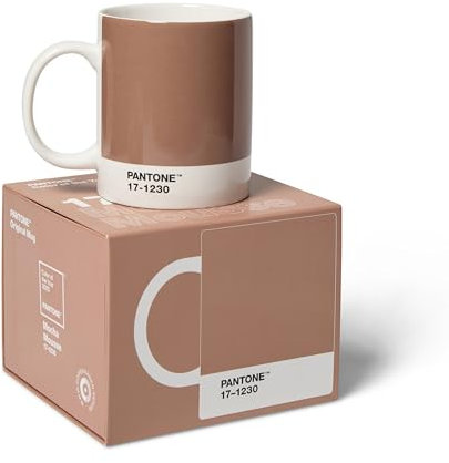 Pantone Tasse à café en porcelaine 375 ml avec boîte cadeau Couleur de l'année 2025 : mousse Mocha 17-1230