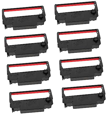 DIYEAH Farbband 24 Stück Nylon Abs Ersatzband für Kassendrucker | Rot Schwarze Druckspur, Hitze und Wasserbeständig, Klare Ausgabe, für Belege und Rechnungen im Büro