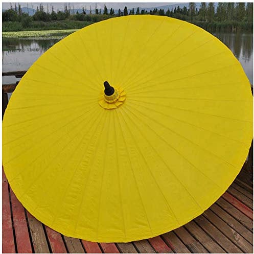 2 m/6,5 ft Bambus-Strandschirm, wasserdichter Sonnenschutz für den Garten, runder Schirm aus Ölpapier für die Außenterrasse eines Villenrestaurants (Basis) ()