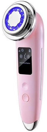 Appareil de Massage Électrique Visage avec Écran Numérique - Dispositif Multifonction Beauté et Soins du Visage (Couleur rose)